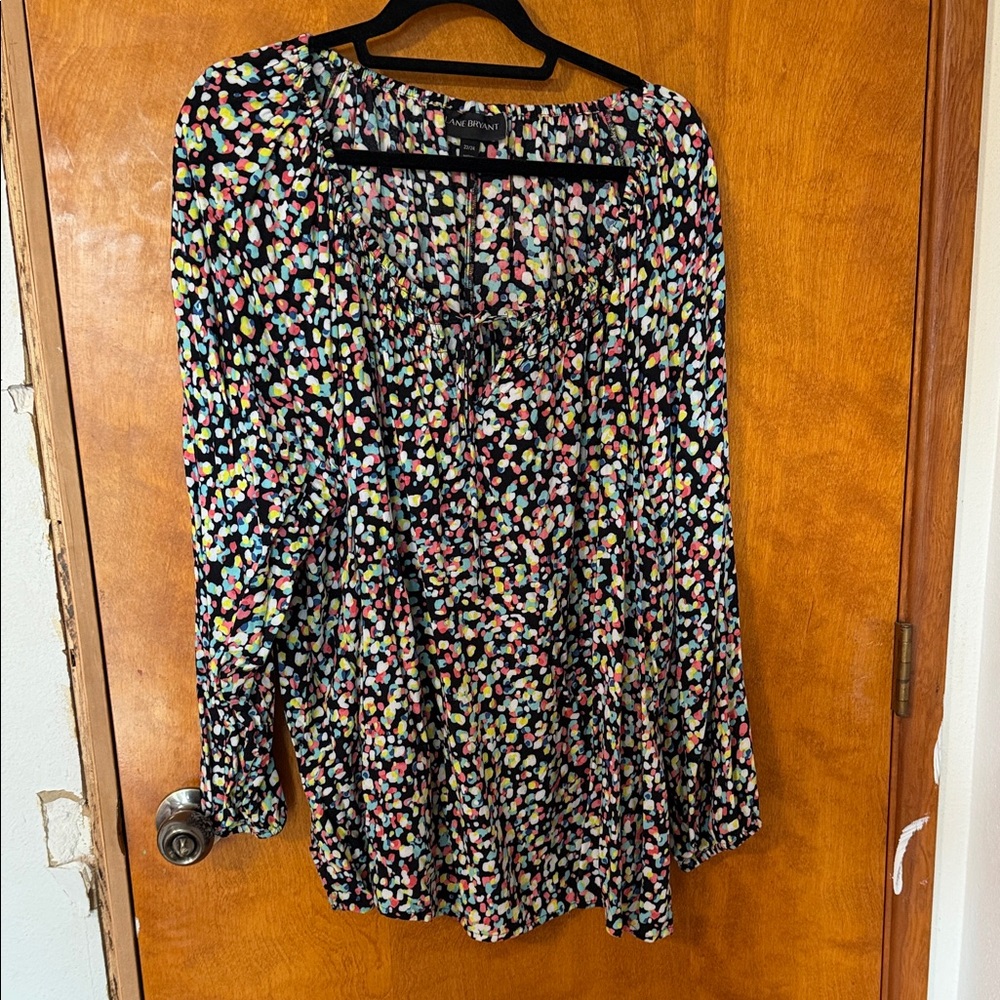 Lane Bryant Multicolor Patterned Blouse